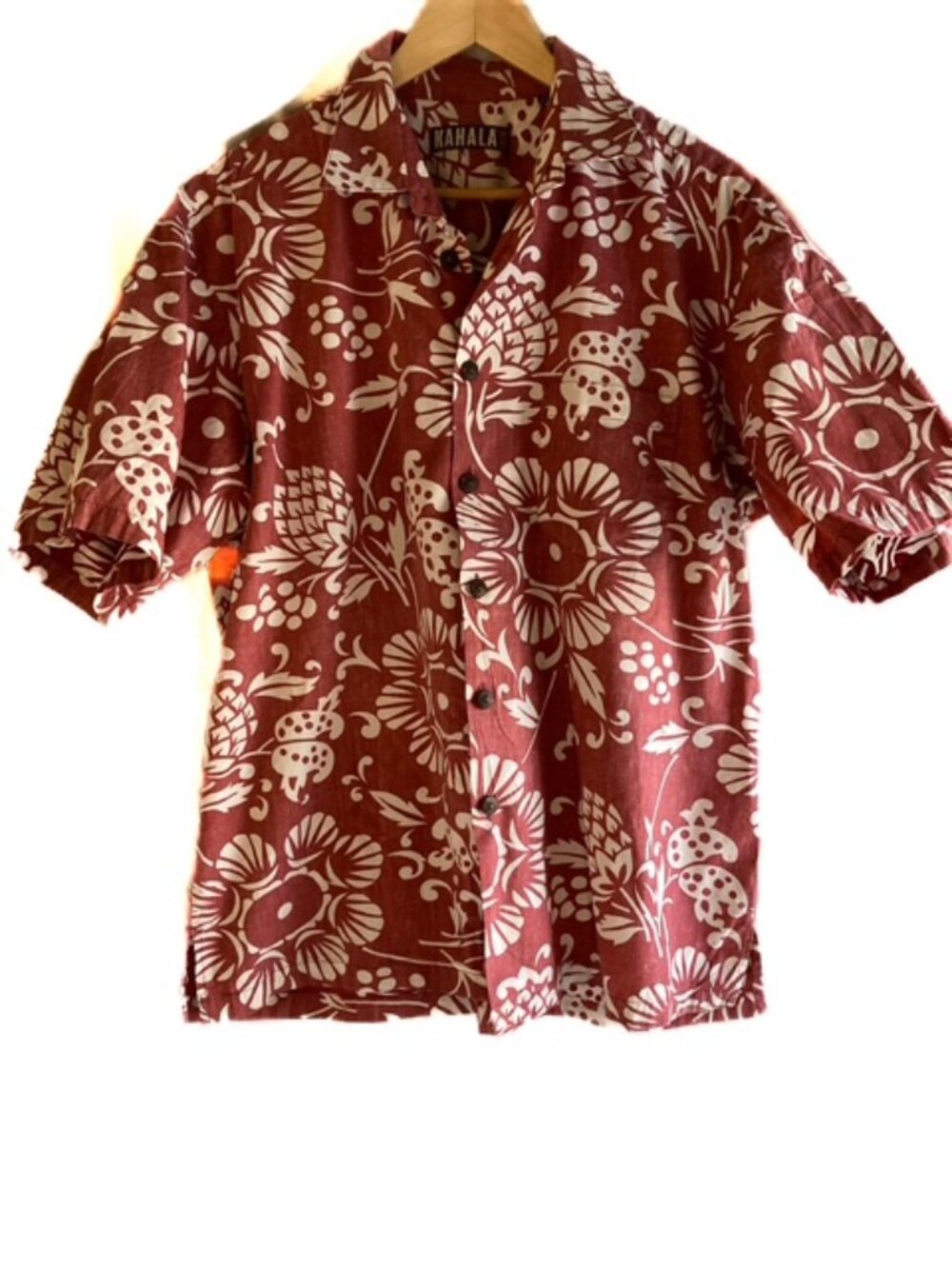 Kahala Soft Cotton Hawaiian Button Down Short Sleeved Mens Aloha Campshirt XL